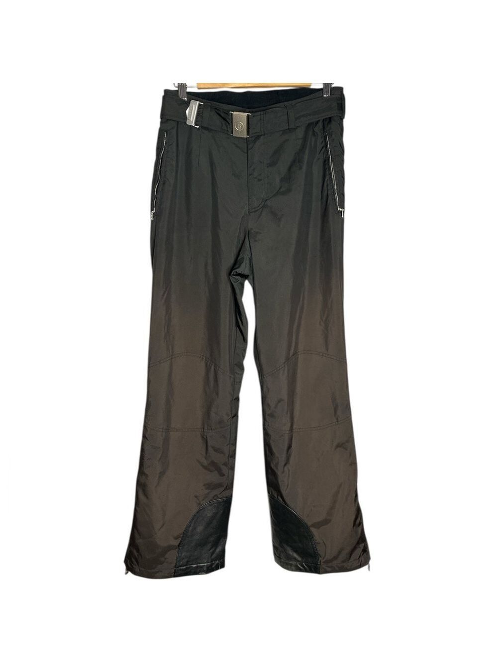 Bogner Ski Pants Snowboarding Black & Brown Ombre Belted Women's, Sz 10